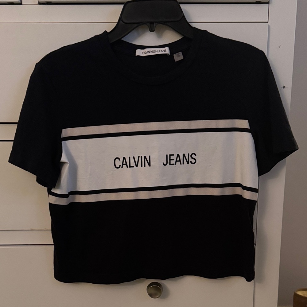 Calvin Klein Black and White Logo Tee